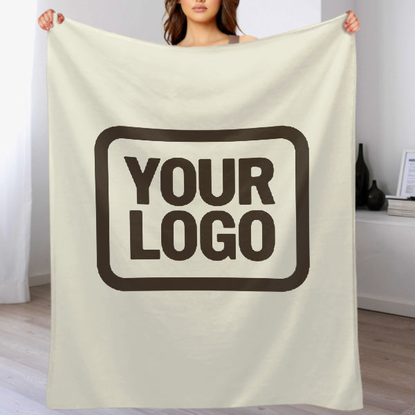 Custom Beige Brown Blanket