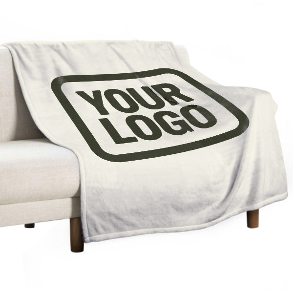 Custom Beige Dark Olive Blanket