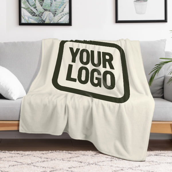 Custom Beige Dark Olive Blanket