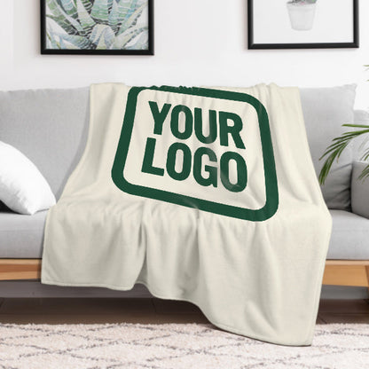 Custom Beige Moss Green Blanket