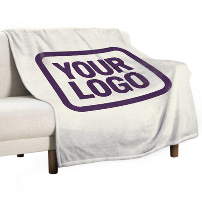 Custom Beige Purple Blanket