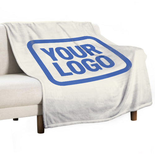 Custom Beige Sky Blue Blanket