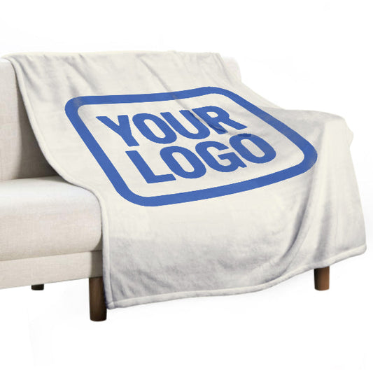 Custom Beige Sky Blue Blanket