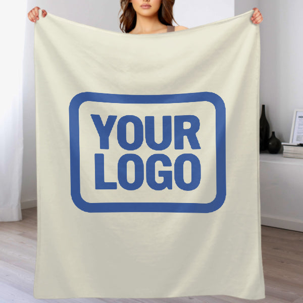 Custom Beige Sky Blue Blanket