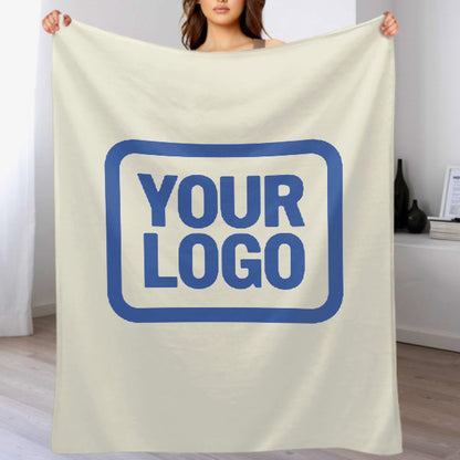 Custom Beige Sky Blue Blanket