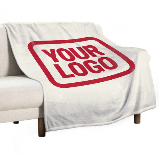 Custom Beige Red Blanket