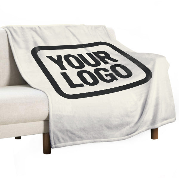 Custom Beige Black Blanket