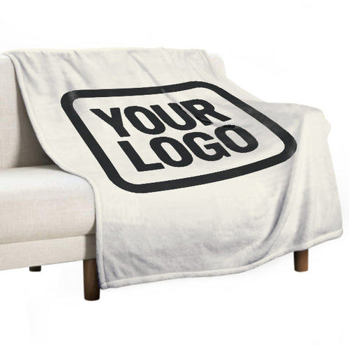 Custom Beige Black Blanket