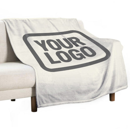 Custom Beige Dark Gray Blanket