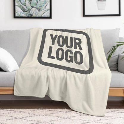 Custom Beige Dark Gray Blanket