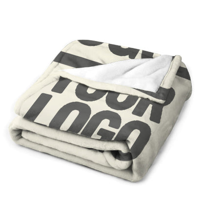 Custom Beige Dark Gray Blanket