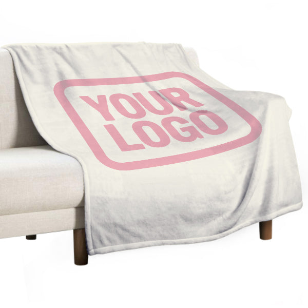 Custom Beige Pink Blanket