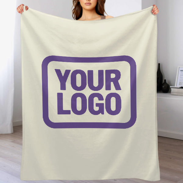 Custom Beige Lavender Blanket