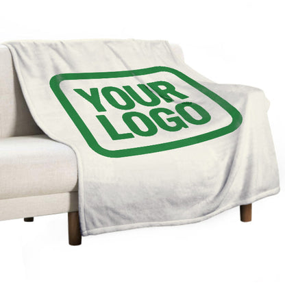 Custom Beige Emerald Green Blanket