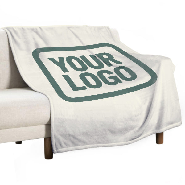 Custom Beige Teal Blanket