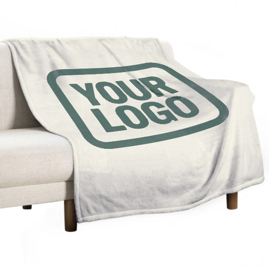 Custom Beige Teal Blanket