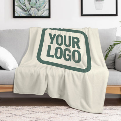 Custom Beige Teal Blanket