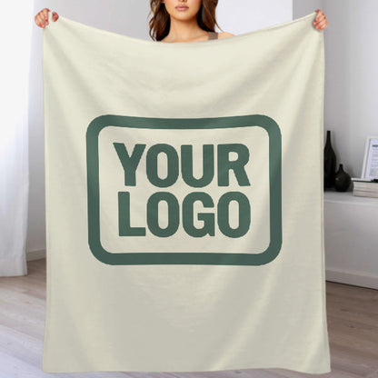 Custom Beige Teal Blanket