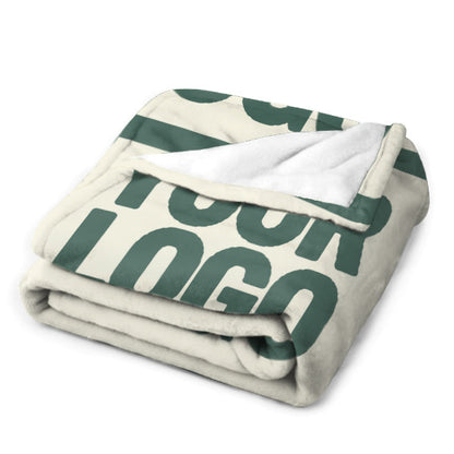 Custom Beige Teal Blanket