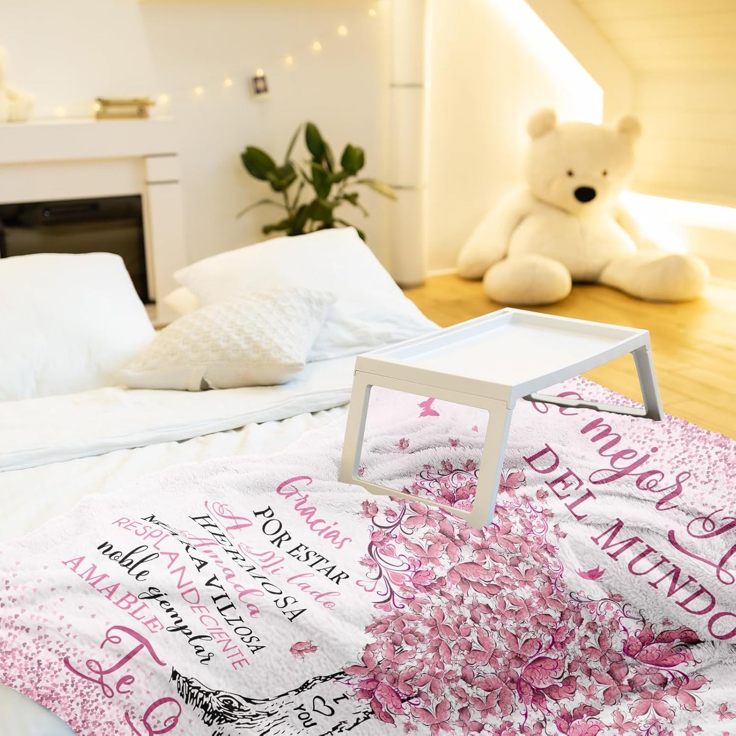 Gifts for Sister Blanket, “La mejor Hermana del Mundo”, From Sister, Birthday Christmas Graduation Holiday, Inspirational Motivational