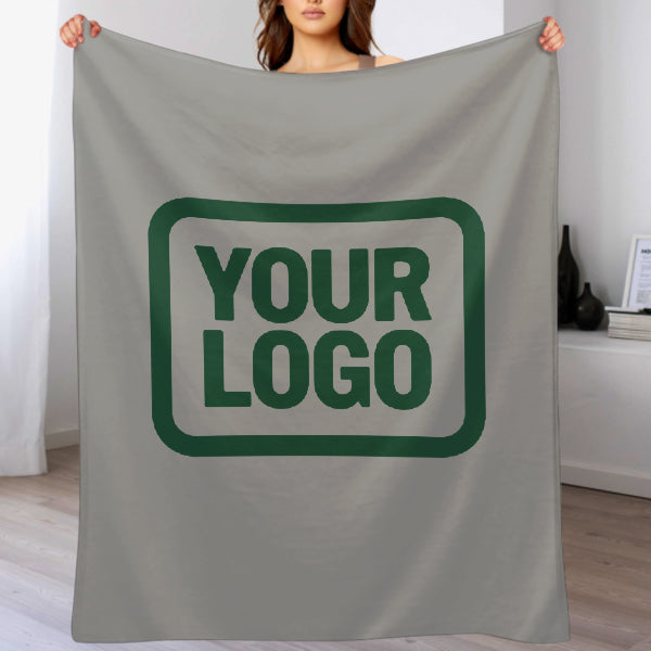 Custom Gray Moss Green Blanket