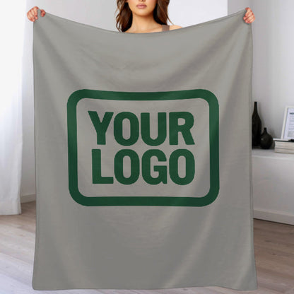 Custom Gray Moss Green Blanket