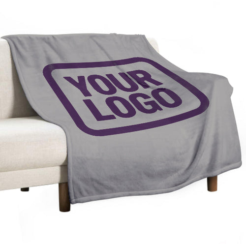 Custom Gray Purple Blanket