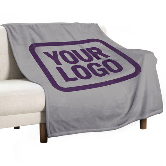Custom Gray Purple Blanket