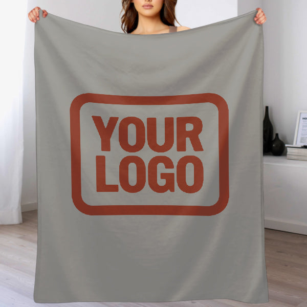 Custom Gray Coral Red Blanket