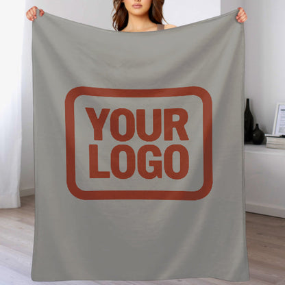 Custom Gray Coral Red Blanket