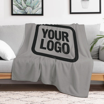 Custom Gray Black Blanket