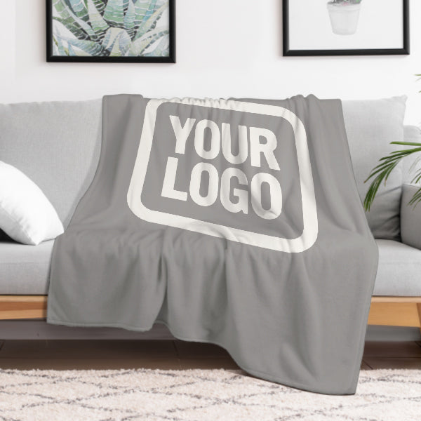 Custom Gray White Blanket