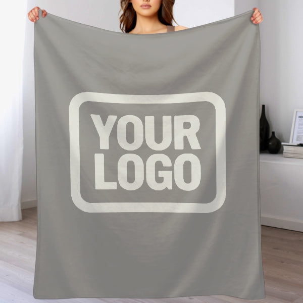 Custom Gray White Blanket