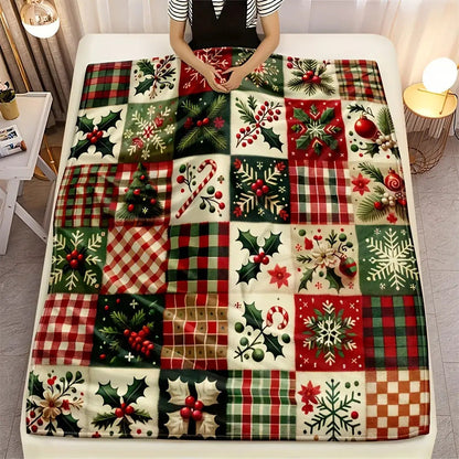 Holiday Gifts Blanket - Merry Christmas - From Family, Christmas, Holiday, Inspirational, Festive Winter Theme