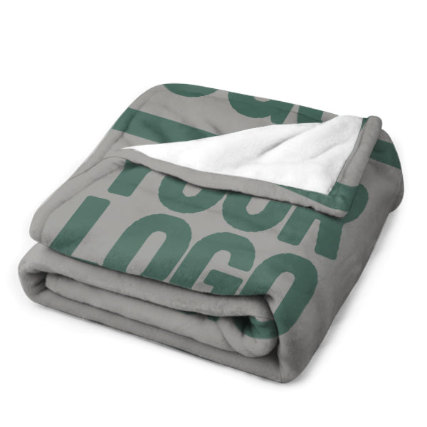 Custom Gray Teal Blanket