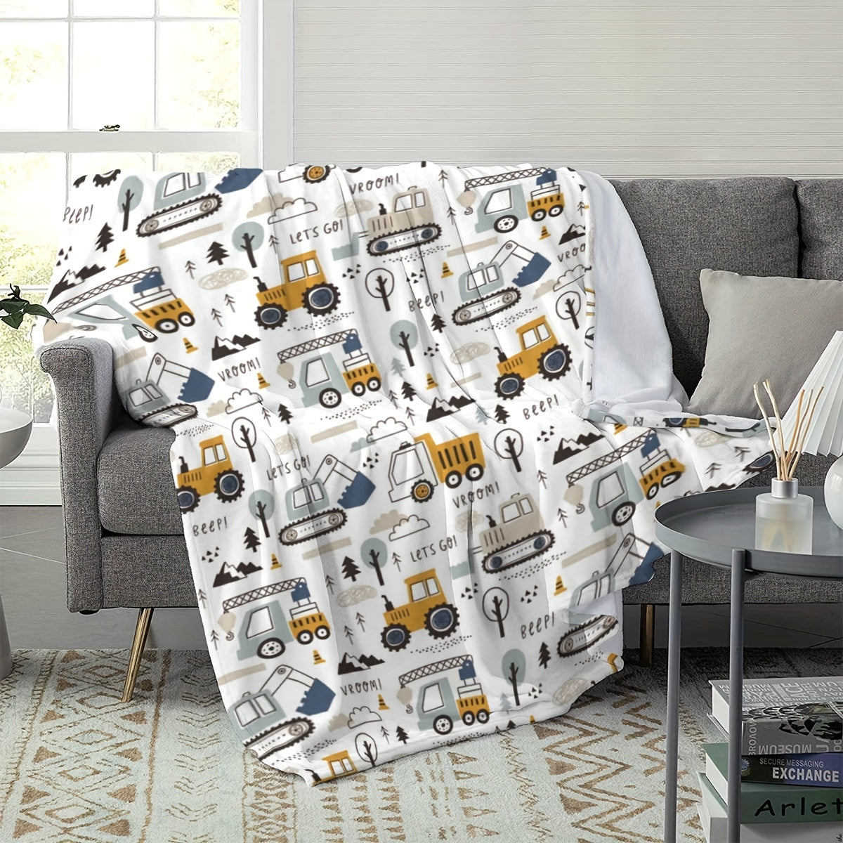 Blanket for Kids Gifts - Let’s Go! Beep! Vroom! - From Parents, Birthday, Christmas, Everyday Encouragement, Motivational