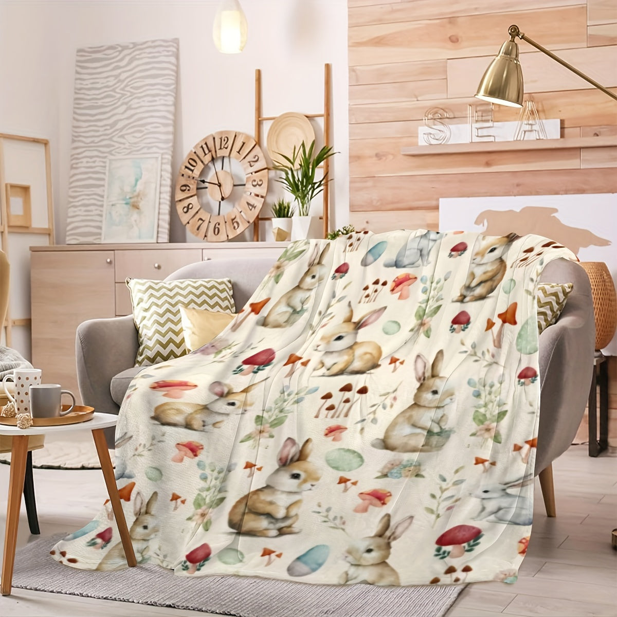 Blanket for Son Gifts, “Some Bunny Loves You”, From Parents, Birthday, Christmas, Everyday Encouragement, Inspirational Theme