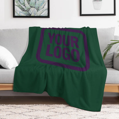 Custom Moss Green Purple Blanket