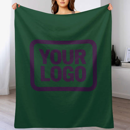 Custom Moss Green Purple Blanket