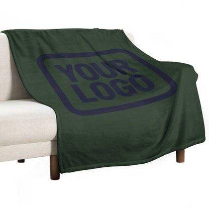 Custom Pine Green Steel Blue Blanket