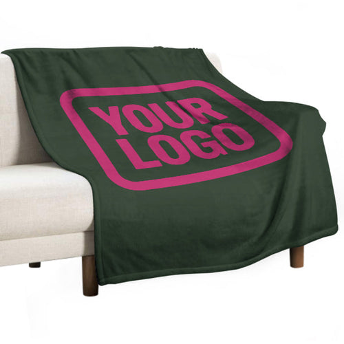 Custom Pine Green Pink Blanket