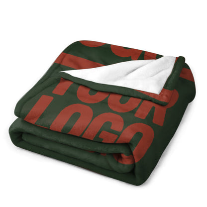 Custom Pine Green Coral Red Blanket