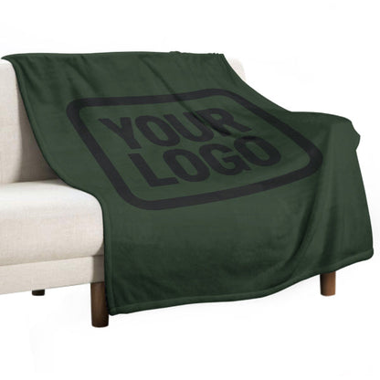 Custom Pine Green Black Blanket