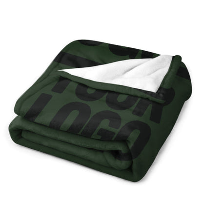 Custom Pine Green Black Blanket