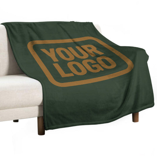 Custom Pine Green Khaki Blanket