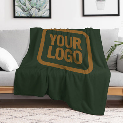 Custom Pine Green Khaki Blanket