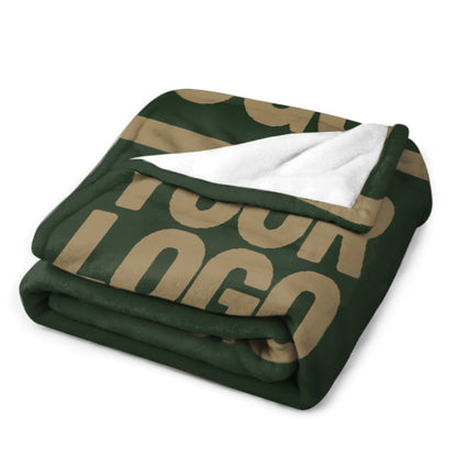 Custom Pine Green Light Khaki Blanket