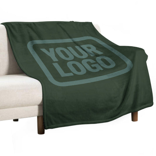 Custom Pine Green Teal Blanket