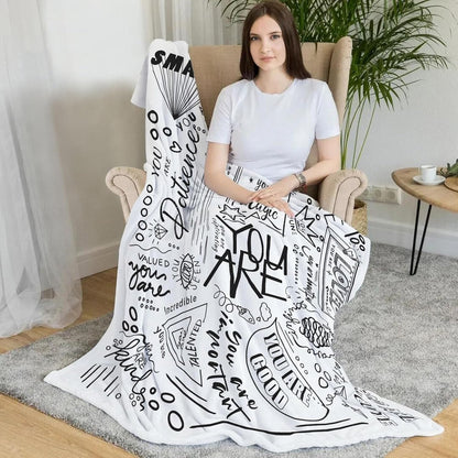 Blanket for Son Gifts, “You Are Loved You Are Remarkable You Are Brave”, From Mom Dad, Birthday Christmas Graduation, Inspirational