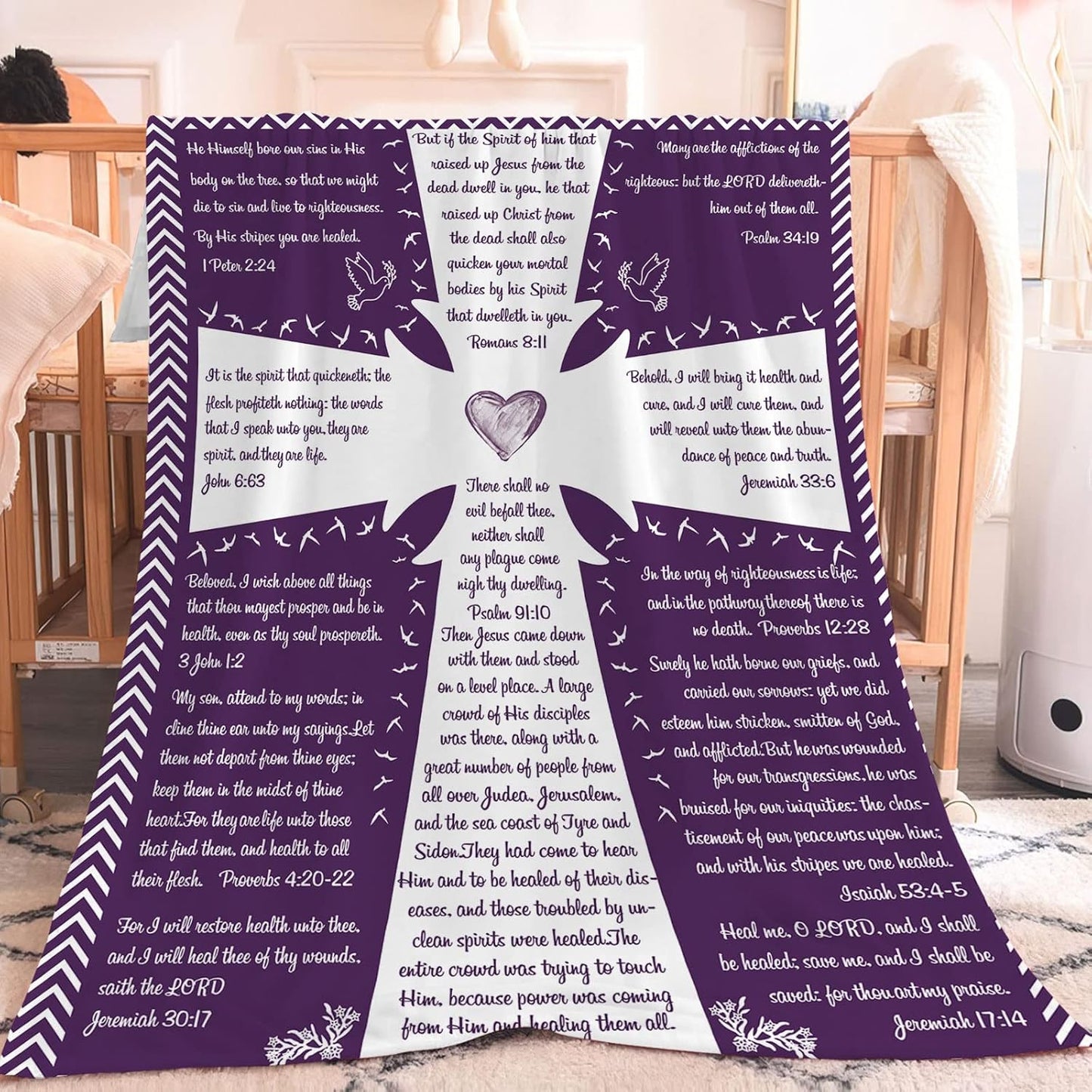 Blanket for Son Gifts, “There Shall Not Be Any Sickness Among You”, From Parents, Birthday, Graduation, Christmas, Inspirational